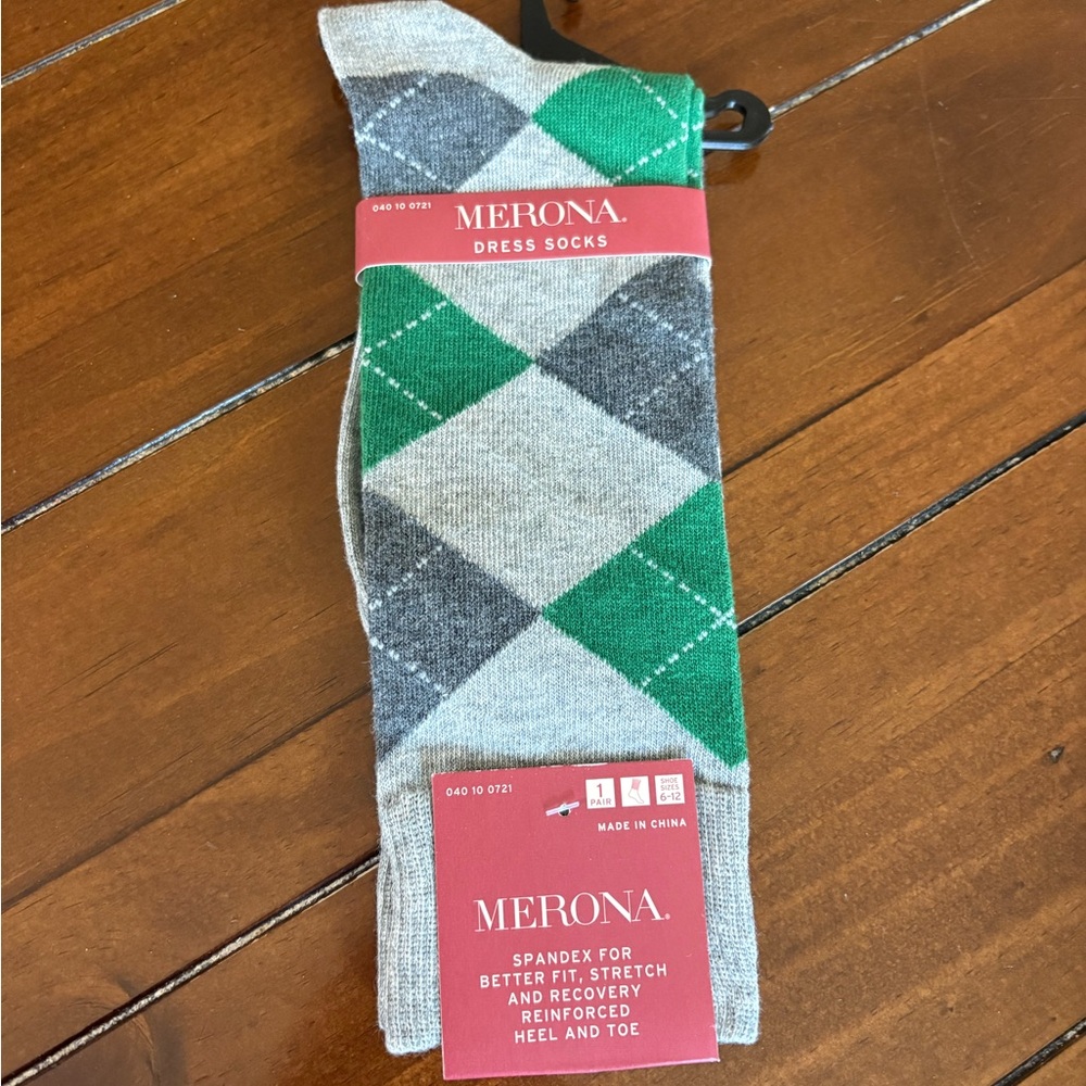 Merona Men’s Argyle Dress Socks Size 6-12